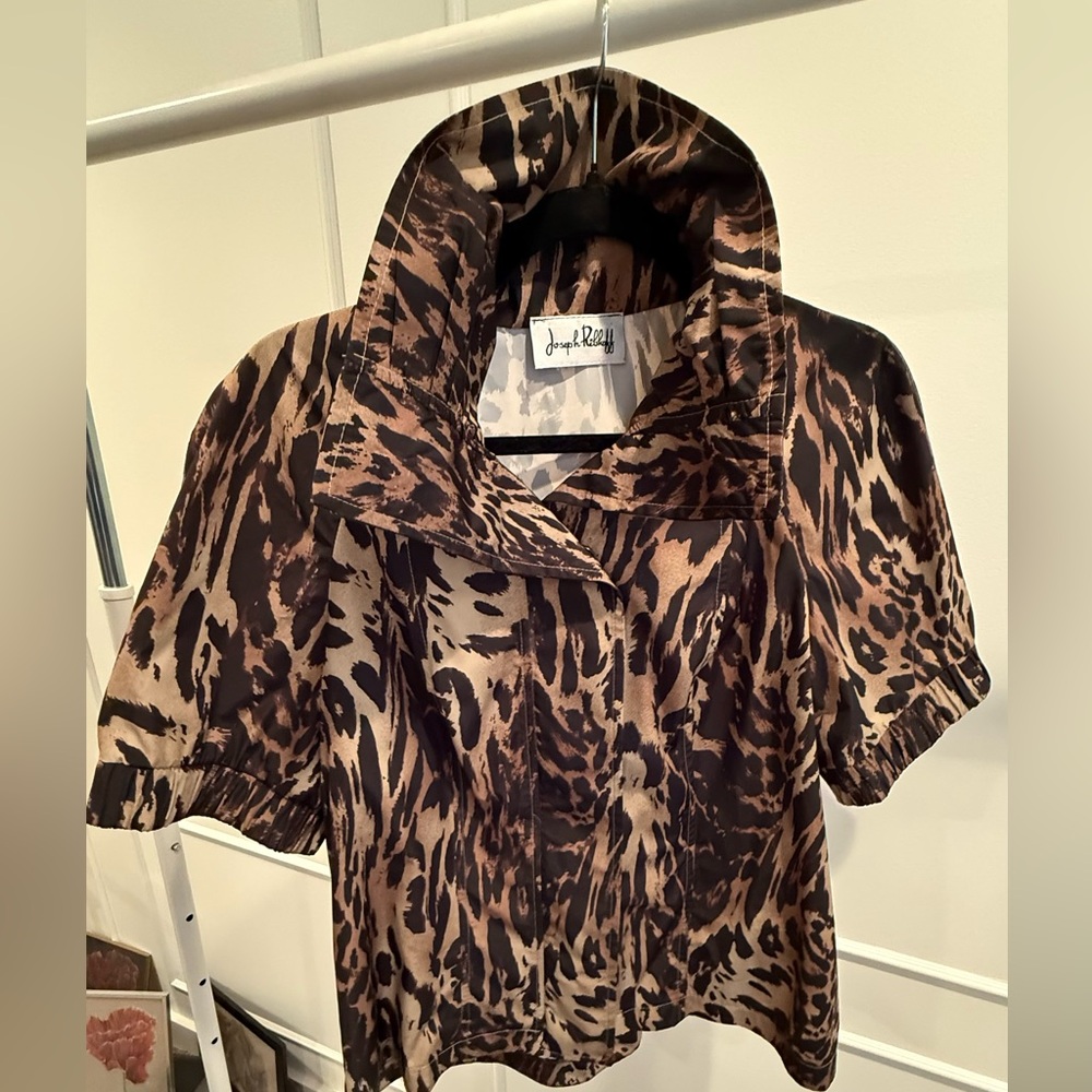 Joseph Ribkoff Brown and Black Patterned Blouse